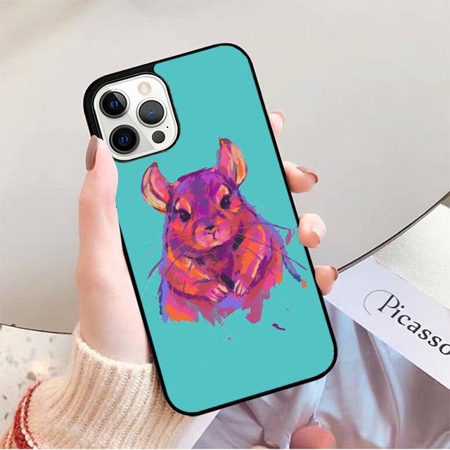 Cute Cartoon Chinchilla Phone Case for iPhone 17 Air 16 16e 15 Plus for Apple 13 11 12 14 Pro Max Cover Coque Fundas