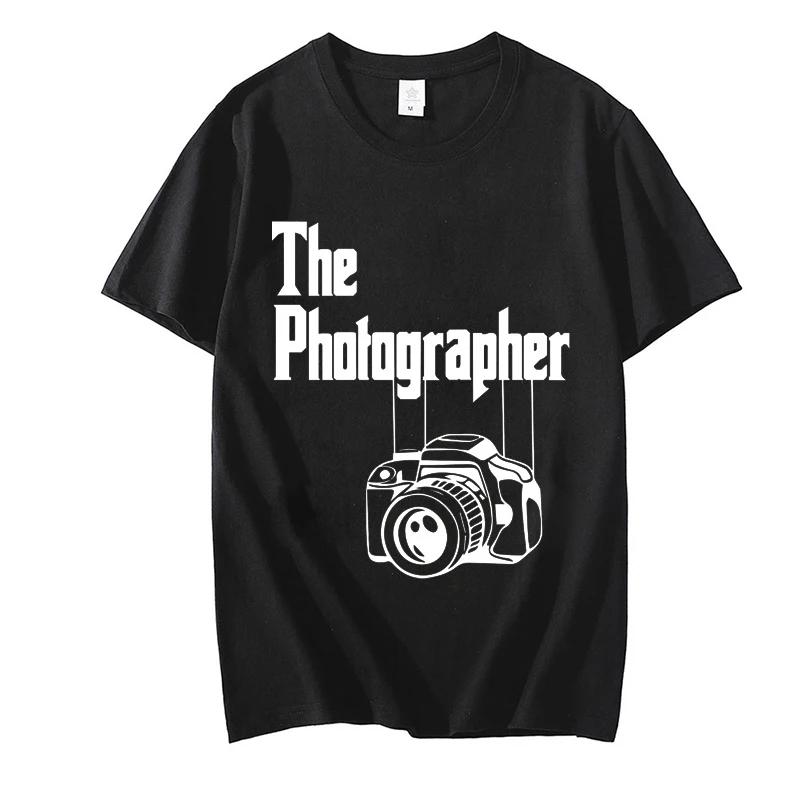 2024 Summer New Men's T-shirts The Photographer T-shirt Photography Short Sleeve Clothes Casual Fashion T Shirt for Men Clothing