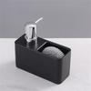 Kitchen Dish Soap Dispenser with Sponge Holder 2 In 1 Countertop Dishwashing Soap Pump Dispenser Set for Kitchen Sink
