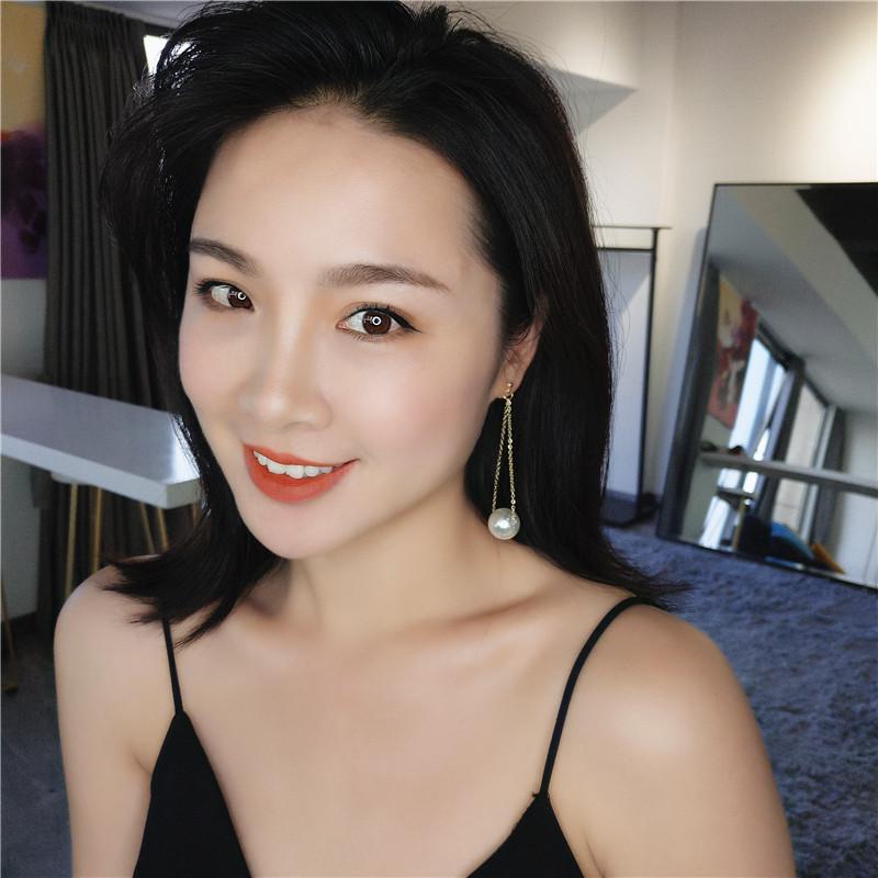Japanese And Korean Personality Peas Transparent White Women Crystal Earrings Jewelry Lover Tears Brincos