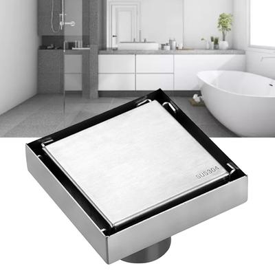 Filtre d'Égout de Douche Carré Moderne Anti-Bouchage Égout de Sol Anti-Odeur Design Caché Filtre d'Égout Maison