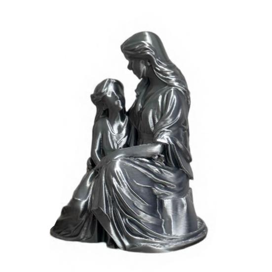 3D Printed Mother and Daughter Figurine, Mom And Daughter Hugging Statue, Loving Sculpture Heartfelt Home Decor Gift for Mother's Day Christmas or