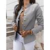 Blazers de Mujer Abrigos de Una Hilera Manga Larga Abrigos Novedad Abrigos Elegantes de Color Sólido Ropa Exterior Abrigo Otoñal Traf