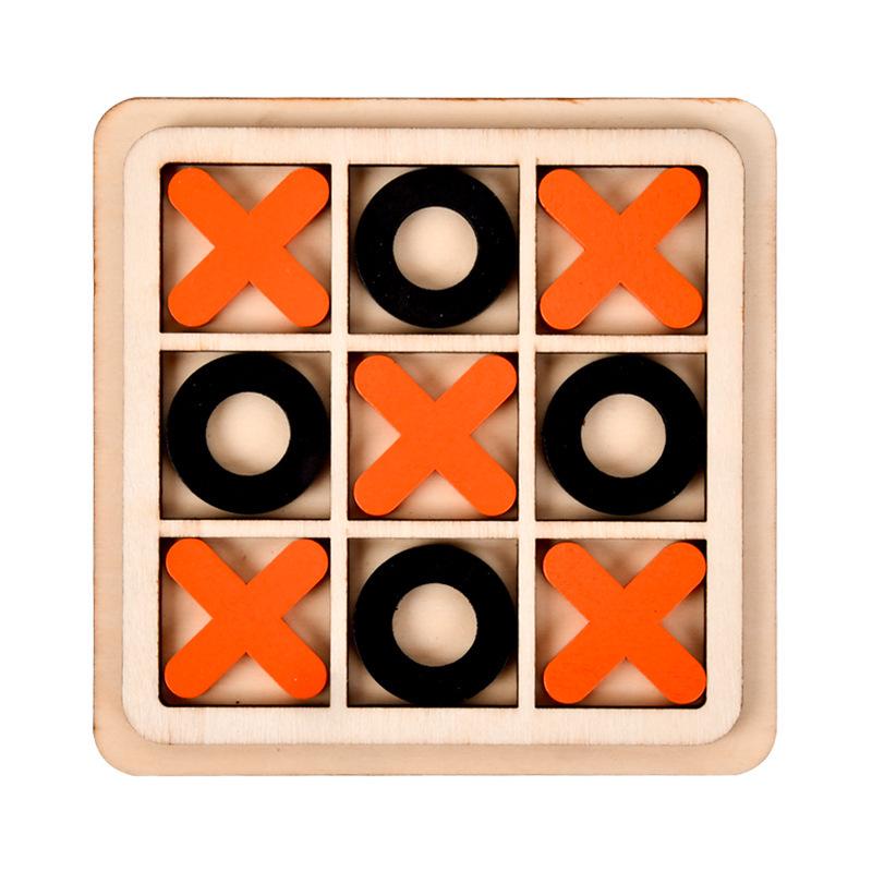 Wooden Tic-Tac-Toe Educational Game for Kids - Enhance Logical Thinking and Enjoy Entertaining Battles
