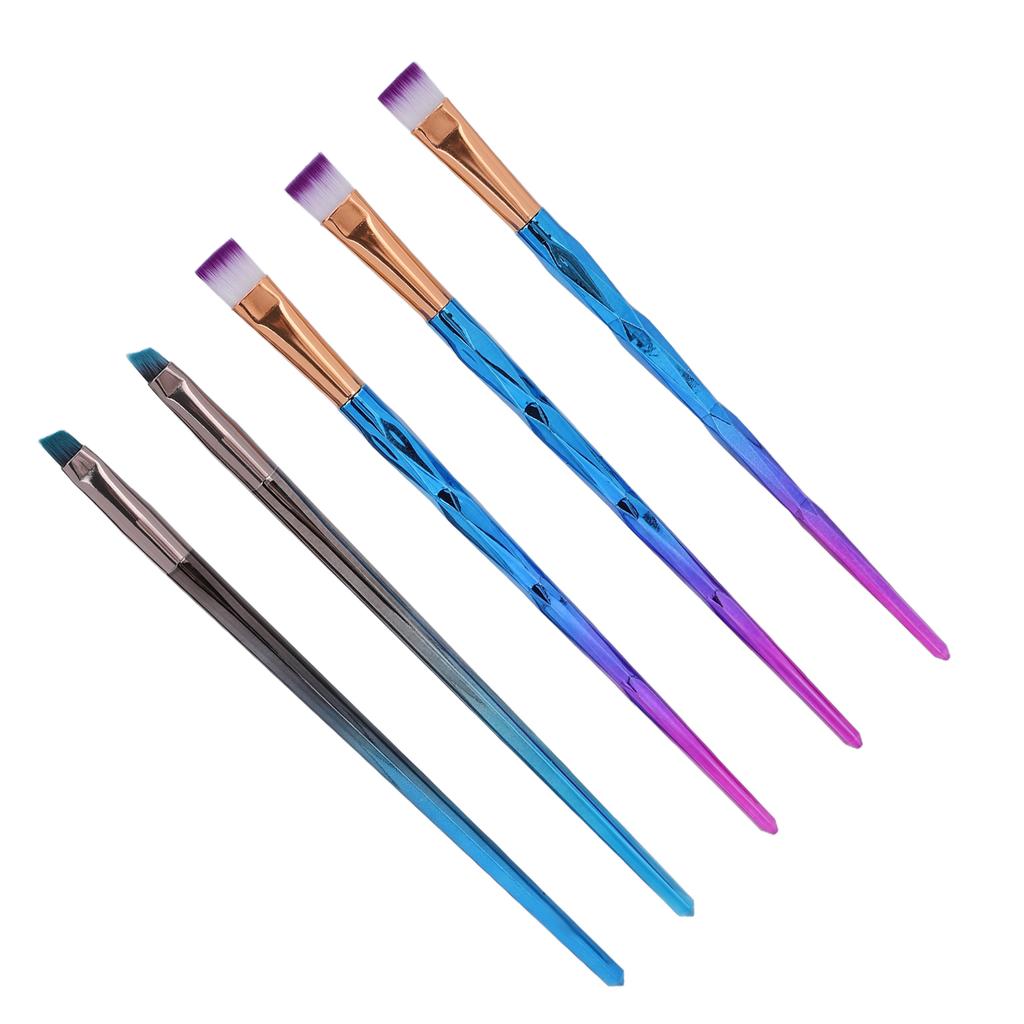 5pcs Nail Art Brushes Set Professional Home Salon Novice DIY Nail Painting Brush for Nail Extension