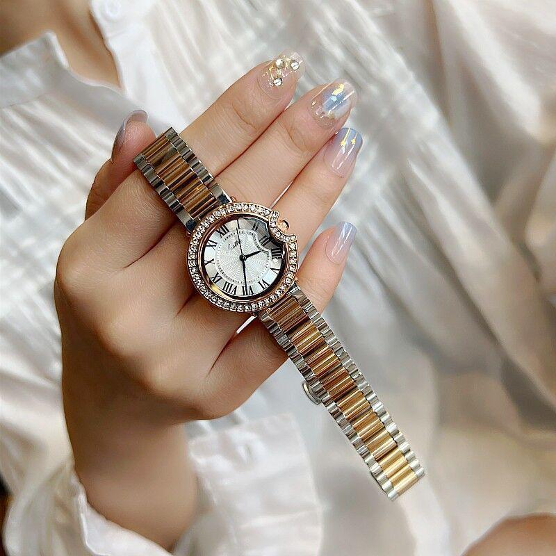Scottie Gaudi ins wind steel belt diamond women's watch watch female Roman women's temperament watch 9556