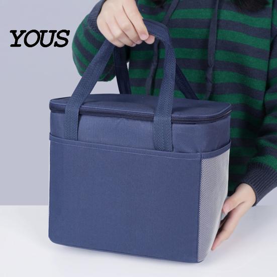 Heavy Duty Commuter Lunch Carrier Large Capacity Insulated Bag, Portable Thermal Tote, Thick Aluminum Foil Cooler Bag Travel Organizer for