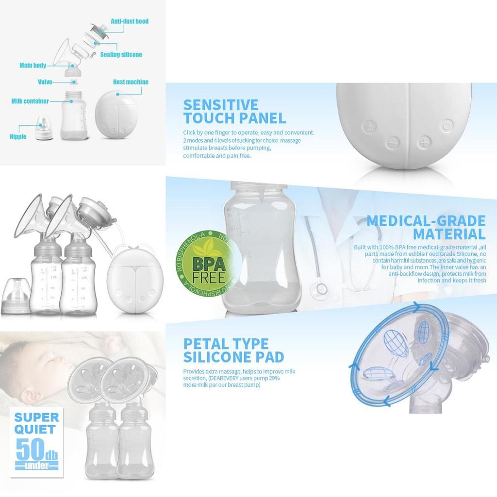 Double Electric Breast Pump With Silent Suction For Nursing Mothers