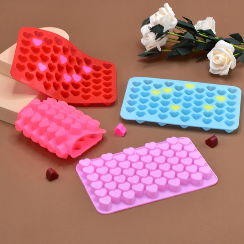 55 Small Heart Shaped Silicone Cake Mold Heart Chocolate Pastry Molds Diy Baking Decoration Kitchen Ice Cube Crystal Epoxy Mould