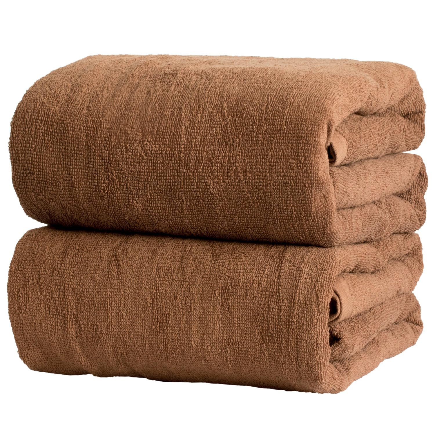 

Transparan Commercial Bath Towels Large Bath Towels 180cm Set of 2 Cotton 180 x 100cm (Brown) 100%