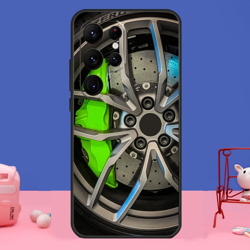 Wheel Racing Car Case For Samsung Galaxy S24 S23 S22 Ultra S20 S21 FE Note 20 S8 S9 S10 Note 10 Plus Cover