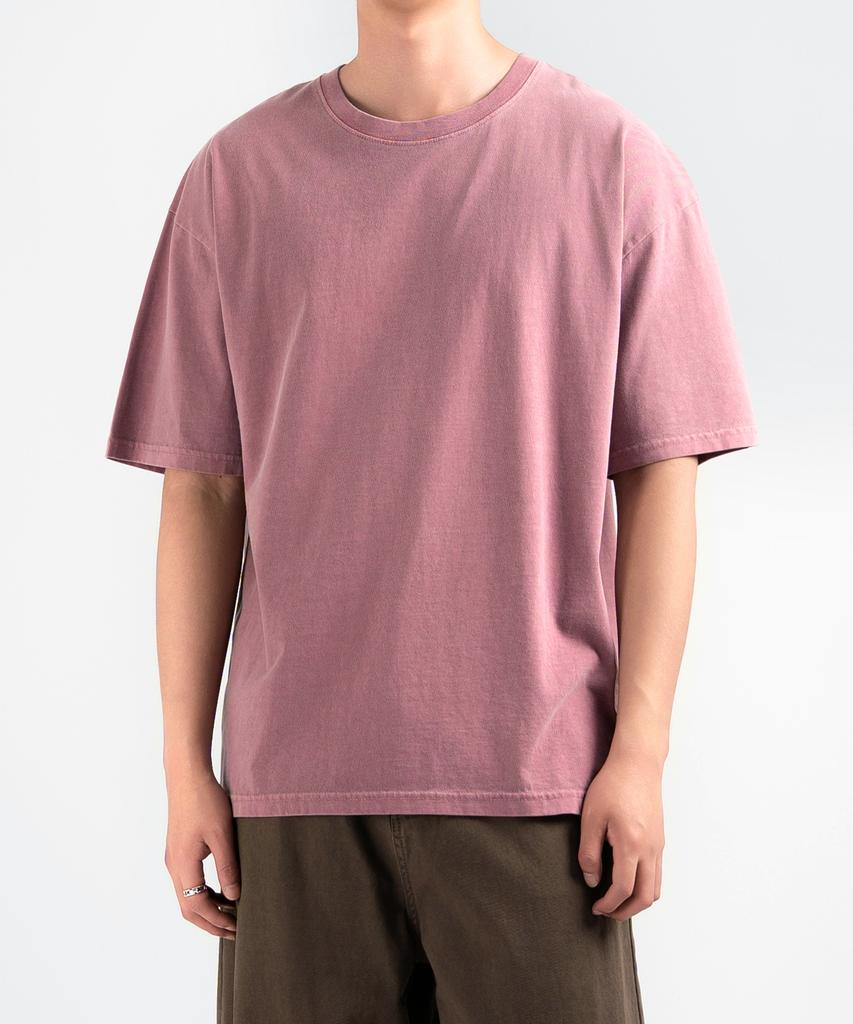UNDEROFF Oversized Pigment Short Sleeve T-Shirt Cream