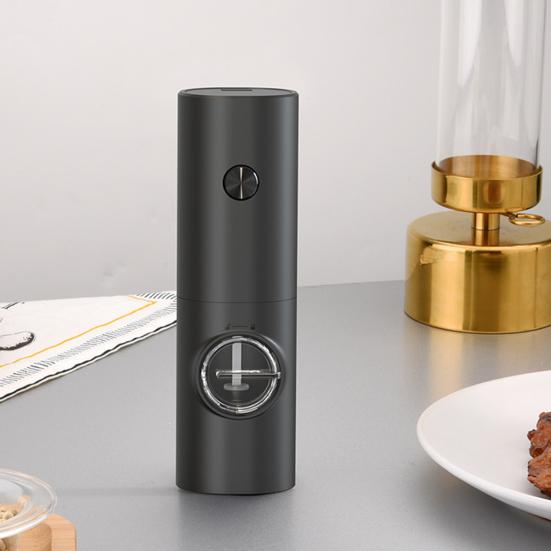 Elektrický mlýnek na sůl a pepř Bateriový mlýnek na hrubost Automatický mlýnek na sůl s LED osvětlením pro kuchyňské grilování