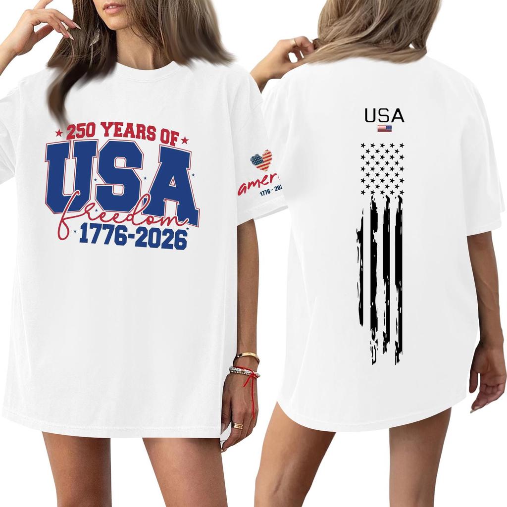 Women's Casual Fashion Round Neck Casual Print Short Sleeve T-Shirt Top