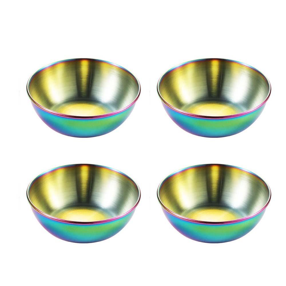 Stal Nierdzewna Zastawa Stołowa Artykuły Kuchenne Mała Miseczka Talerzyk na Sos Danie na Jedzenie Przekąski Przyprawnik