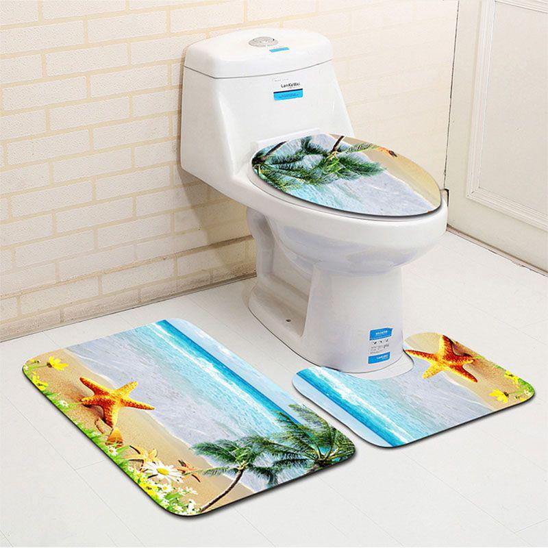 Premium Quality 3d Cartoon Design Bathroom Set With Non-slip Bath Mat And Rug