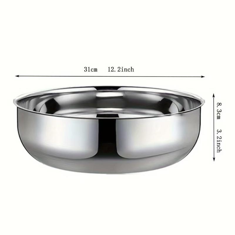 

Stainless Steel Mixing Bowl With Lid Heavy Duty Rustproof For Baking, Pasta & Salad Commercial Dishwasher Safe Kitchen Tool