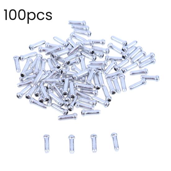100Pcs Bike Brake Cable Cap Aluminum Brake Cable End Cap