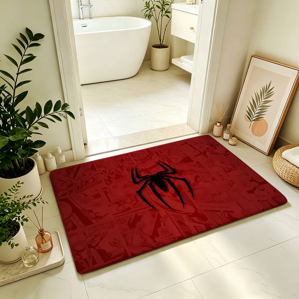 Classic S-Spider-Man-S Carpet Bathroom Anti-slip Mat Door Mat Home Decoration Mat Entrance Door Mat Scratch-resistant Door Mat