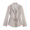 European and American French women's clothing fashion versatile design thin belt suit suit 2010821