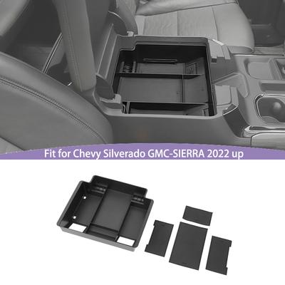 Auto Mittelarmlehnenbox Aufbewahrungsbox Organizer Behälter Für Chevy Silverado/GMC/SIERRA 2022 Up Innenraum Verstauen Aufräumen Zubehör