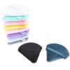 12Pcs Triangle Velvet Powder Puffs Mini Finger Puffs Washable Blend Cosmetic Accessories For Girls Women