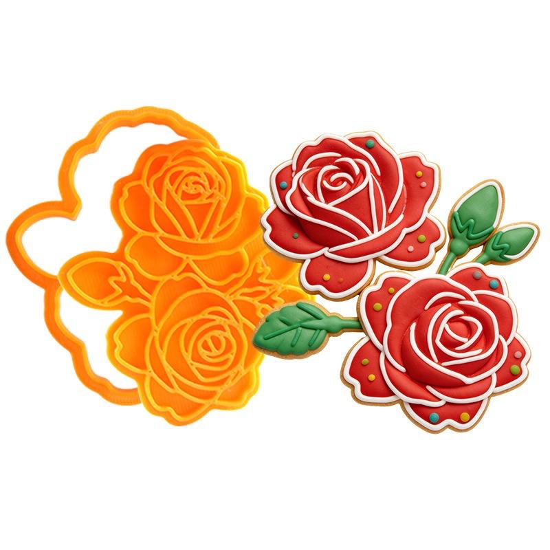 1 Stück Blume Keksform Kuchenform Fondantwerkzeug DIY Ton Simulation Dreidimensional Keksausstecher Backen