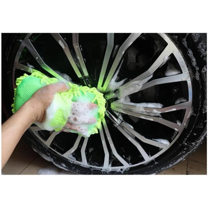 Car Cleaning And Care Kit, Ultra-Fine Fiber Car Washing Glove Sponge, Detail Brush Washing Towel Universal Accessories