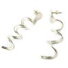 Les Trésors De Lily [F0316] - Silver 'Tortillas Latinas' Earrings - 55x12 Mm