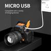 Fari ricaricabili, fari con sensore, batteria integrata ricaricabile USB, 3 modalità, luci per campeggio all'aperto e pesca