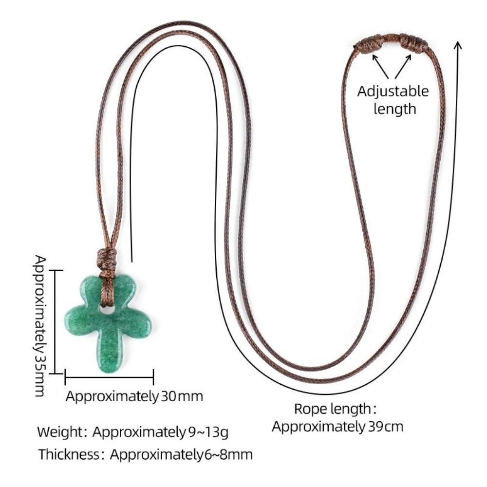 Semi-Precious Agates/Amethyst Necklace Five-Petal Pendant Necklace  Birthday Gifts