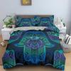 Hand Of Fatima Duvet Cover Set Floral Pattern 3D Print Polyester Comforter Cover For Teens Adults Bedding Set King Queen Size