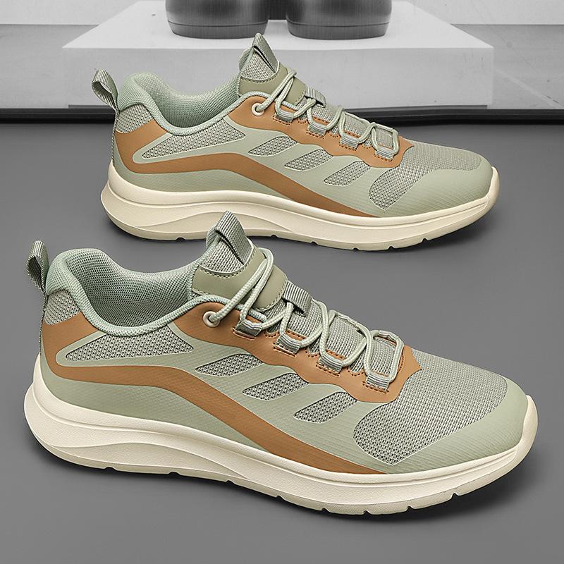 2025 Spring and Summer New Fly-woven Casual Shoes Men's Shoes Mesh Sneakers Large Size 46 Lightweight Running Shoes