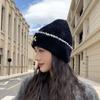 Keep Warm Knitted Pullover Hat Solid Color Ear Protection Cap Fashion Bow Beanies  Girls
