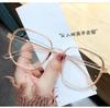 Live Broadcast Polygonal Glasses Frame Female Trend Large Frame Anti-Blue Light Flat Mirror Student Myopia Finished Product