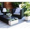 Planter Box - EDA - Graphite Up - 57 L - Indoor/ Outdoor - Graphic Decor - 79.5 X 29.5 X H. 29,5 Cm - Limed White