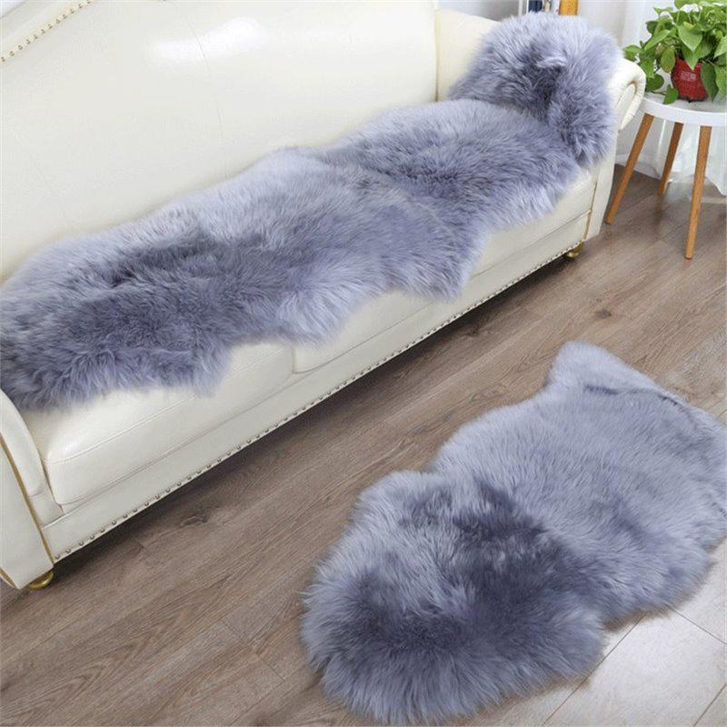 Australian Pure Wool Lion Sheepskin Carpet & Cushion - European Style Living Room Rug & Bay Window Floor Mat Selected 0.5p45*45