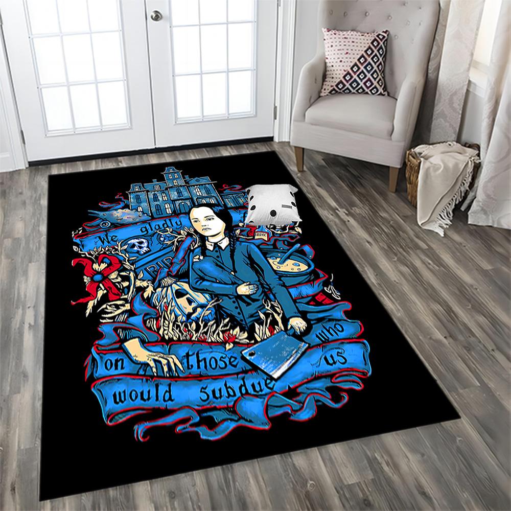 Dark Gothic Portrait rug for living rooms, bedrooms, home décor, and as gifts.