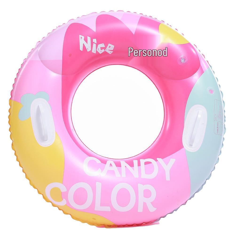 Xiaolv Inflatable Swimming Ring with Handle: Thickened Double Airbag for Adults