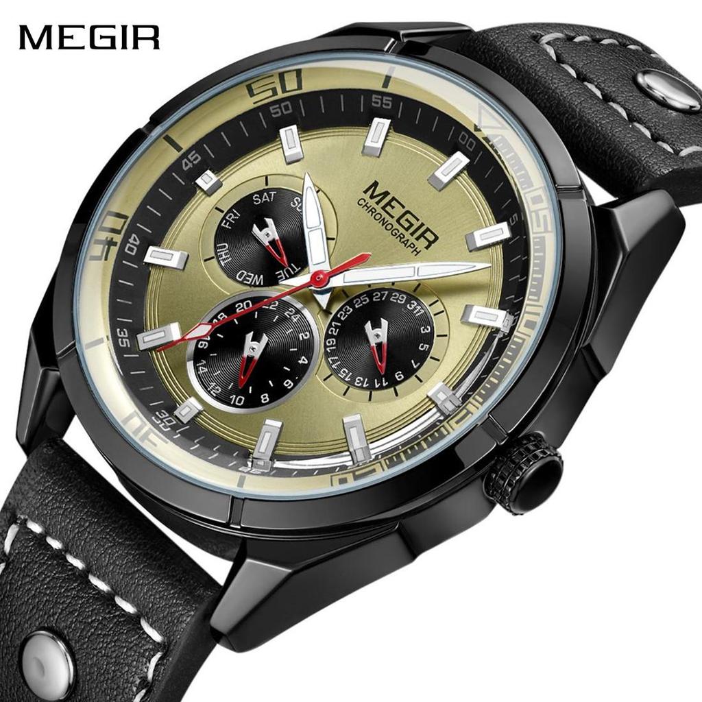 Megir Creative Army Military Watches Men Luxury Brand Quartz Sport Wrist Watch Clock Men Relogio Masculino Erkek Kol Saati