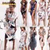 Fashion Summer Spring Short Sleeve V-Neck Casual Dresses