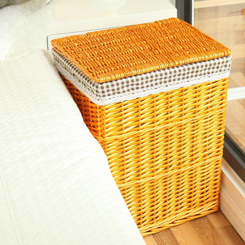 Rattan Woven Storage Basket for Laundry, Toys, or Hot Pot Restaurant Use