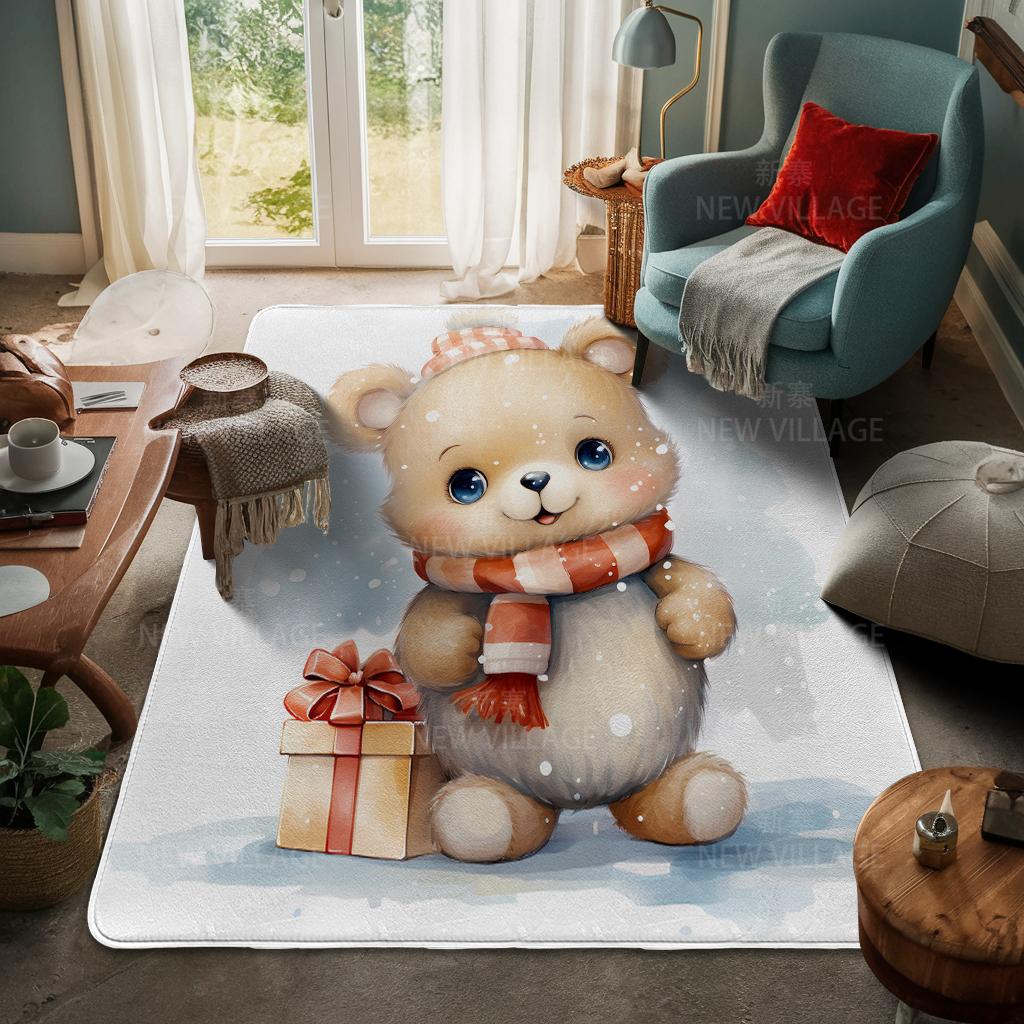 Koberec ke vchodu do domu Rohožka ke dveřím do domu Obývací pokoj Vana Koupelna Protiskluzové koberce s absorpcí vody vana Veselé Vánoce zima