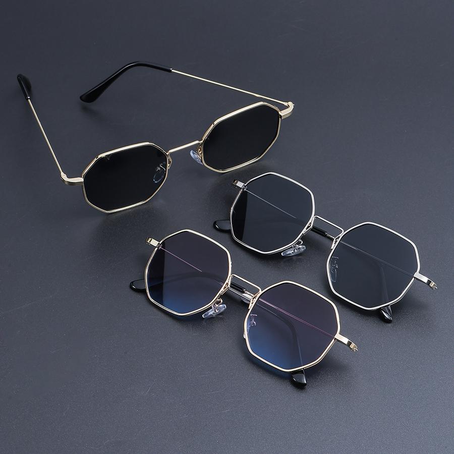 3pcs Unisex Geometric Frame Vintage Classic Colorful Fashion Glasses Suitable For Outdoor Daily Life Vacation Travel Accessories
