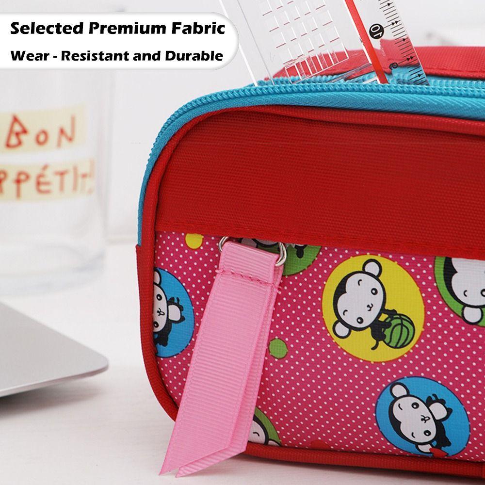 Tragbare Stifttasche Doppellagiges Mäppchen Trendige Stiftebox für Schüler