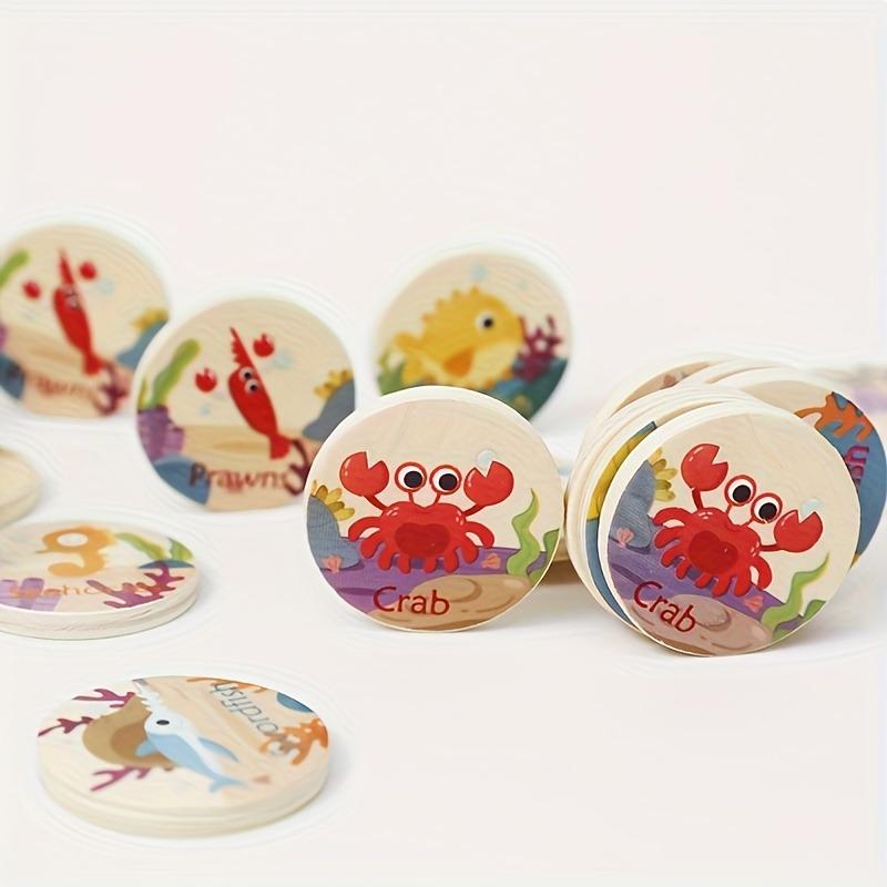 Wooden Dinosaur Memory Matching Game Puzzle Dinosaur Find The Same Toy