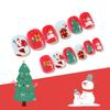 24 pezzi/set autoadesivi portatili adorabili ecologici natalizi autoadesivi per unghie punte per unghie per bambini