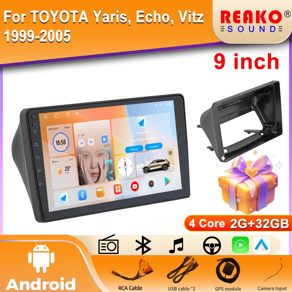 

2 Din Android Car Radio Multimedia Player для TOYOTA Yaris, Echo, Vitz 1999-2005 Stereo CarPlay wireless GPS tracker Head Unit 4 core 2GB+32GB carplay