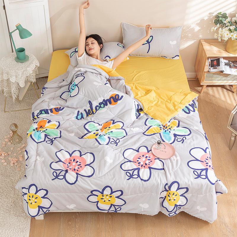 Милое тонкое одеяло с цветочным принтом высокого качества — фото 9