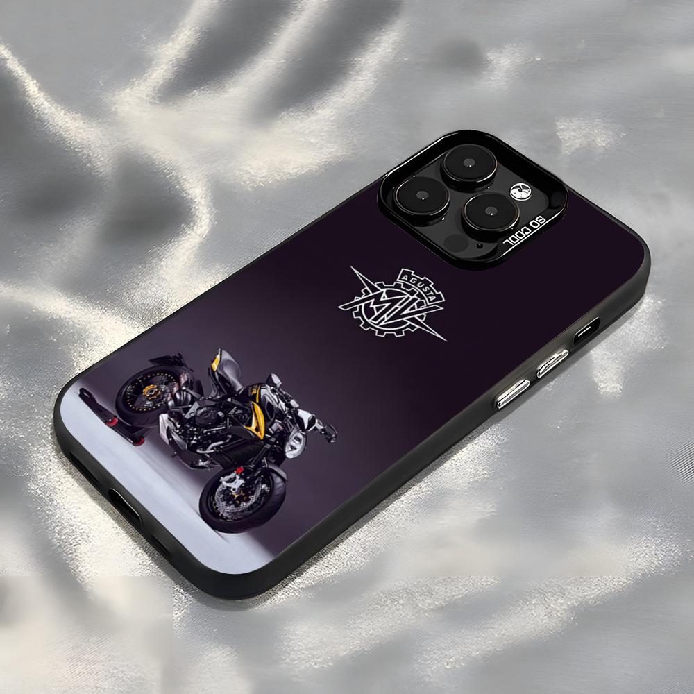 Motorcycle MVAgusta Phone Case For IPhone17 Air 16 15 14 Plus 13 12 11 Pro 7 8 XS Max XR Silver Black Bumper Case
